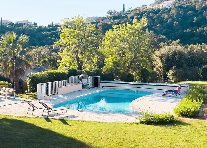 Exclusive Authentic Riviera - Private Pool, Petanque Court, Panoramic Mediterranean Sea & Esterel Mountain Views Villa